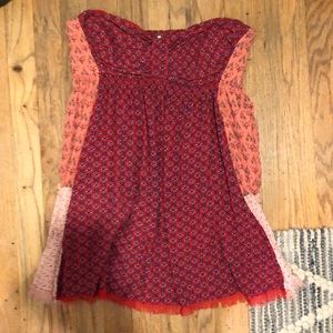 Free People strapless mini dress